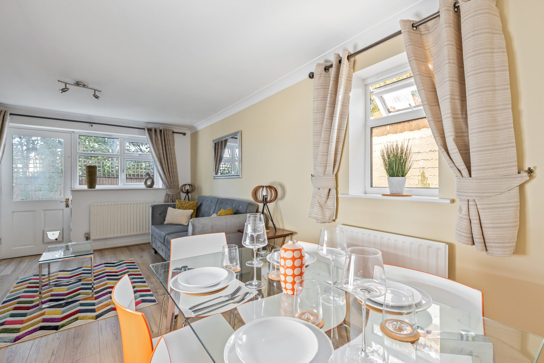 Dining area in the London property