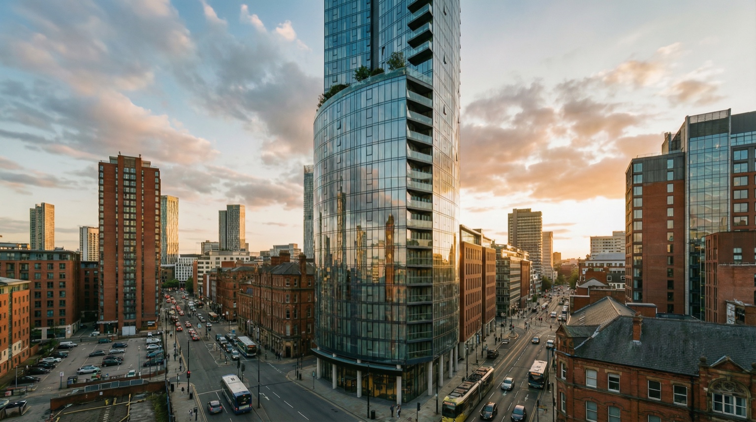 Manchester city centre skyline