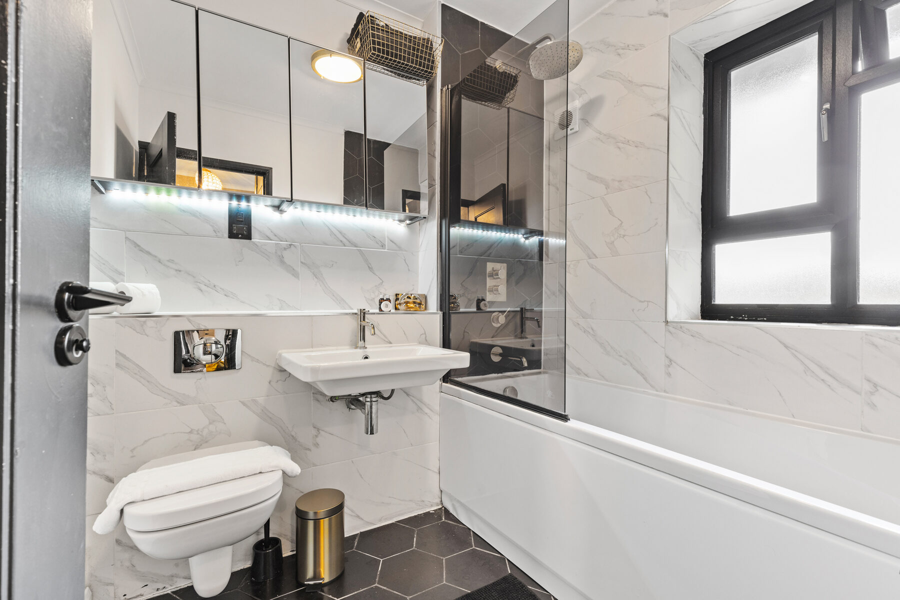 Bathroom prepared to a hotel-style standard